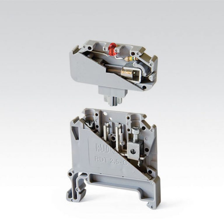 ترمینال فیوزی سایز 2.5 چراغدار رعد - RDT2.5-CFCLD