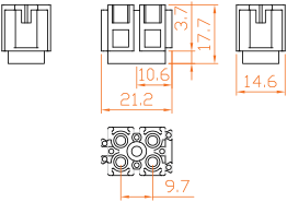 ترمینال زوجی سایز ۲.۵ رعد - RMT2.5
