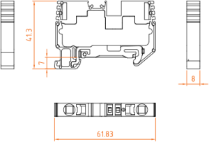 ترمینال فشاری ارت سایز 16 رعد - RPET16