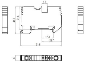 ترمینال فشاری ارت سایز 6 رعد - RPET6-1